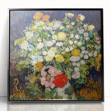 Large abstract wall art in mid-century modernist style.