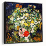 Black and white vintage poster art of a landscape on framed canvas, ideal for bedroom wall decor.