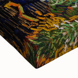 Large art of a black and white landscape painting on stretched canvas, ideal for bedroom wall decor.