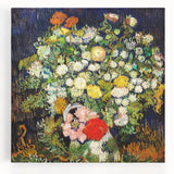 Black and white large canvas print of Van Gogh's Starry Night, ideal for kitchen wall art or bedroom ambiance.