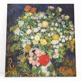 Large black and white stretched canvas of a stylized kitchen scene, ideal for kitchen wall art.