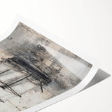 Extra large wall art featuring a line art design of flowers in subdued monochrome tones, ideal for large living room decor.