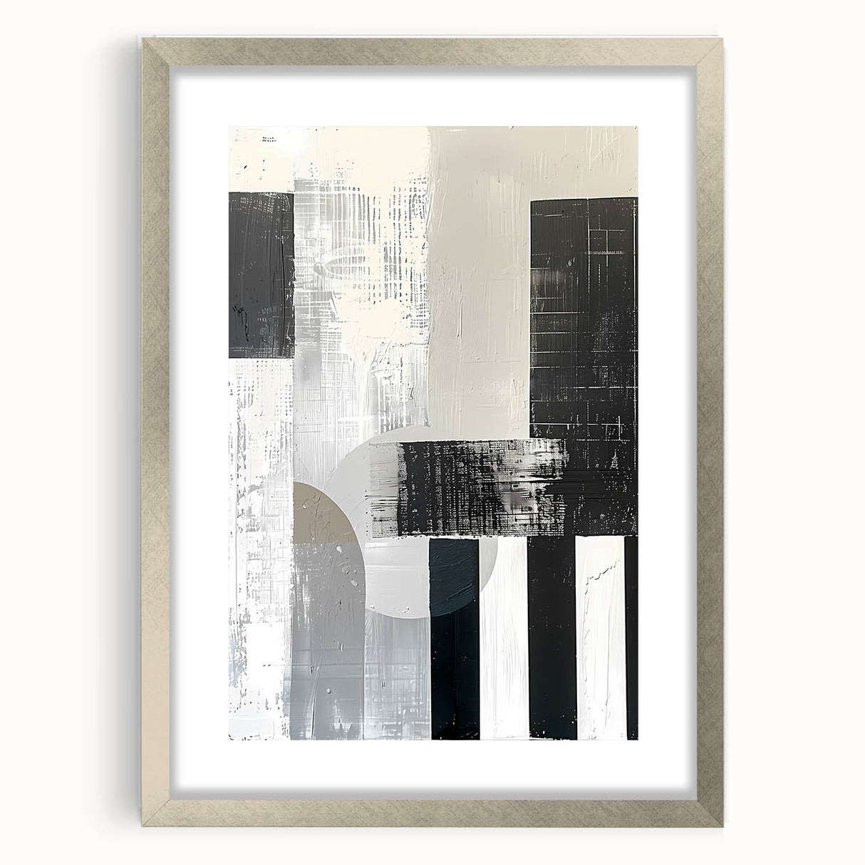 Acrylic Dining Room Artwork – Modern Black & White Abstract Art
