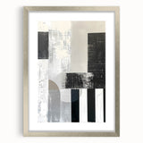 Acrylic Dining Room Artwork – Modern Black & White Abstract Art