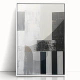 Acrylic Dining Room Artwork – Modern Black & White Abstract Art