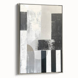 Acrylic Dining Room Artwork – Modern Black & White Abstract Art