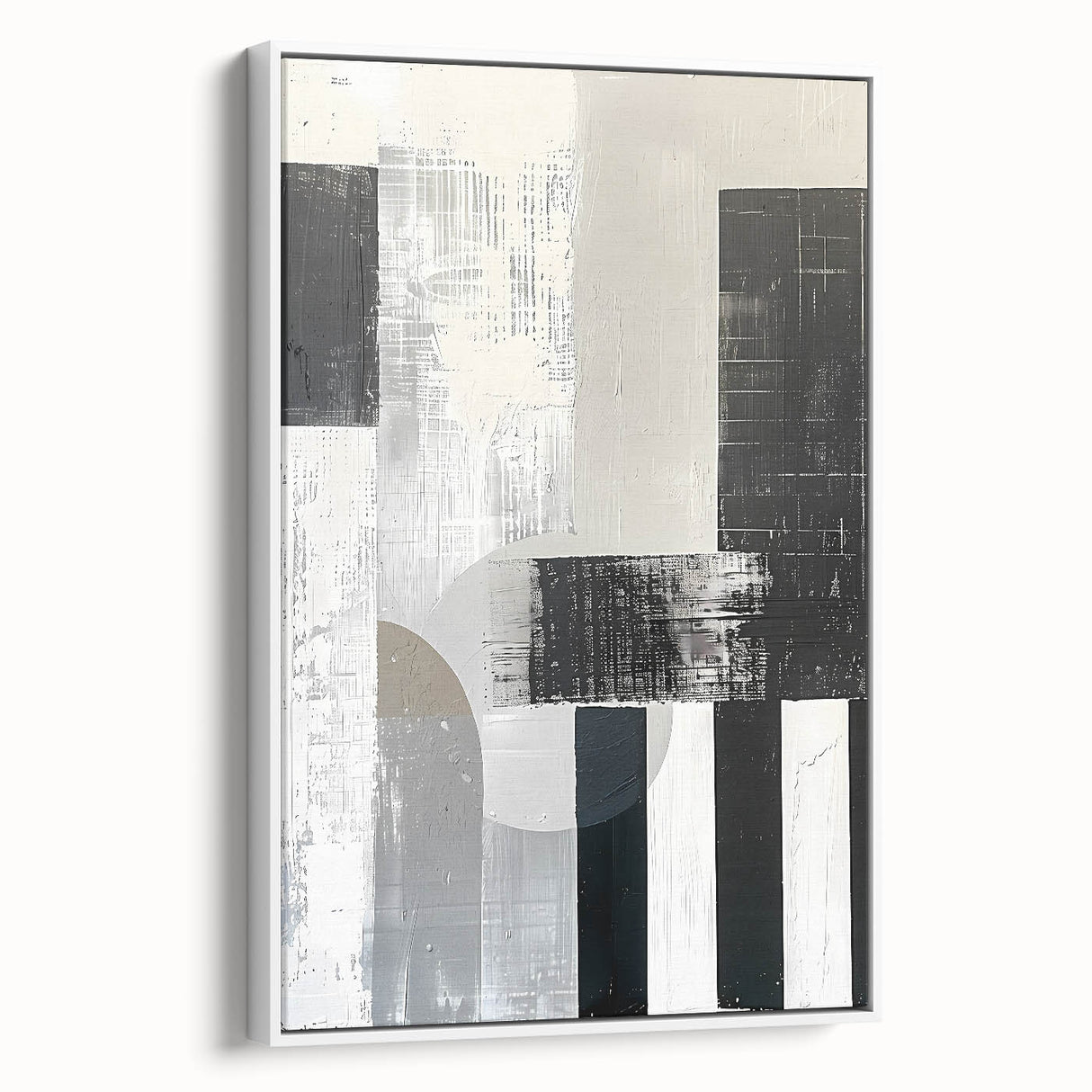 Acrylic Dining Room Artwork – Modern Black & White Abstract Art