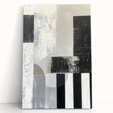 Acrylic Dining Room Artwork – Modern Black & White Abstract Art