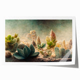 Succulent Botanical Wall Art - Modern Nature Canvas for Living Room