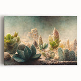 Succulent Botanical Wall Art - Modern Nature Canvas for Living Room