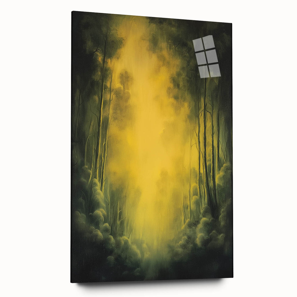 Abstract floral acrylic glass artwork showcasing vibrant colors and intricate designs, elegantly displayed from a side view, highlighting its modern aesthetic and craftsmanship. Perfect for contemporary home decor.