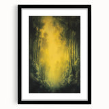 Abstract floral art print framed in black, showcasing vibrant colors and intricate designs, perfect for contemporary home decor. The image emphasizes elegance and style, enhancing any interior space.