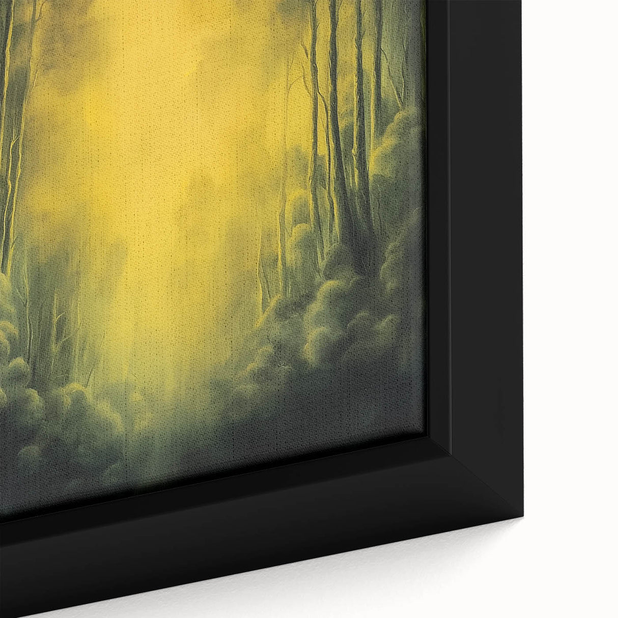 Close-up of an abstract floral design on a framed canvas, showcasing vibrant colors and intricate details, ideal for home decor and artistic enhancement.