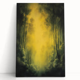 Abstract floral canvas artwork featuring vibrant colors and intricate designs, elegantly leaning against a wall, perfect for contemporary home decor.