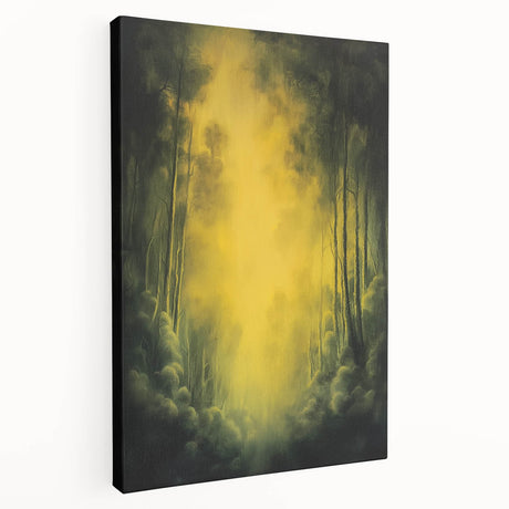 Abstract floral stretched canvas artwork showcasing vibrant colors and intricate details, perfect for modern home decor. Side view highlights its gallery-ready finish, emphasizing texture and design. Ideal for enhancing living spaces or as a thoughtful gift.