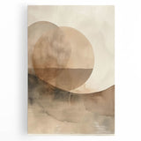 Abstract minimalist wall art canvas featuring soft pastel colors and geometric shapes, designed to enhance modern interior decor with a contemporary flair.