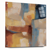Geometric Abstract Wall Decor – Earth Tone Modern Canvas Print