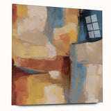 Geometric Abstract Wall Decor – Earth Tone Modern Canvas Print