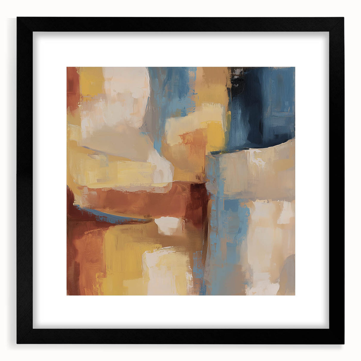 Geometric Abstract Wall Decor – Earth Tone Modern Canvas Print