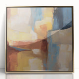 Geometric Abstract Wall Decor – Earth Tone Modern Canvas Print