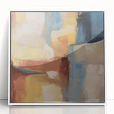 Geometric Abstract Wall Decor – Earth Tone Modern Canvas Print