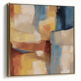 Geometric Abstract Wall Decor – Earth Tone Modern Canvas Print