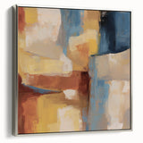 Geometric Abstract Wall Decor – Earth Tone Modern Canvas Print