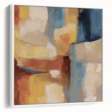 Geometric Abstract Wall Decor – Earth Tone Modern Canvas Print