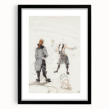 Elegant Modern Wall Art - Contemporary Sketch of Dog Trainer at Circus