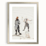 Elegant Modern Wall Art - Contemporary Sketch of Dog Trainer at Circus