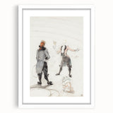Elegant Modern Wall Art - Contemporary Sketch of Dog Trainer at Circus