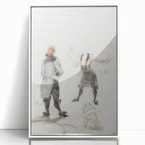Elegant Modern Wall Art - Contemporary Sketch of Dog Trainer at Circus