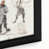 Elegant Modern Wall Art - Contemporary Sketch of Dog Trainer at Circus