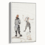 Elegant Modern Wall Art - Contemporary Sketch of Dog Trainer at Circus