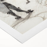 Elegant Modern Wall Art - Contemporary Sketch of Dog Trainer at Circus