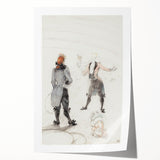 Elegant Modern Wall Art - Contemporary Sketch of Dog Trainer at Circus