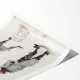 Elegant Modern Wall Art - Contemporary Sketch of Dog Trainer at Circus