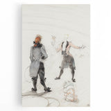 Elegant Modern Wall Art - Contemporary Sketch of Dog Trainer at Circus