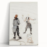 Elegant Modern Wall Art - Contemporary Sketch of Dog Trainer at Circus