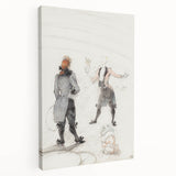 Elegant Modern Wall Art - Contemporary Sketch of Dog Trainer at Circus
