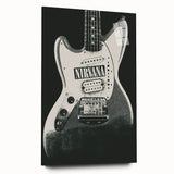 Nirvana Guitar Poster - Retro Black and White Art - Vintage Rock Print