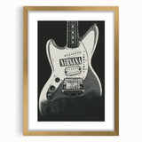 Nirvana Guitar Poster - Retro Black and White Art - Vintage Rock Print