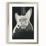 Nirvana Guitar Poster - Retro Black and White Art - Vintage Rock Print