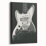 Nirvana Guitar Poster - Retro Black and White Art - Vintage Rock Print