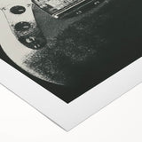 Nirvana Guitar Poster - Retro Black and White Art - Vintage Rock Print