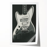 Nirvana Guitar Poster - Retro Black and White Art - Vintage Rock Print