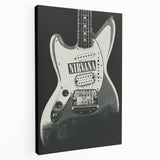 Nirvana Guitar Poster - Retro Black and White Art - Vintage Rock Print
