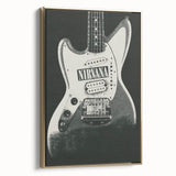Nirvana Guitar Poster - Retro Black and White Art - Vintage Rock Print