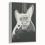 Nirvana Guitar Poster - Retro Black and White Art - Vintage Rock Print