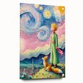 Dreamy Starry Night Girls Room Wall Art - Whimsical Nursery Print